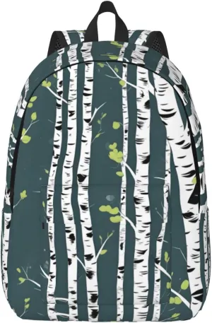 Beauty Birch Tree Durable Rucksack For Laptop,Excursion Backpack,Travel Notebook Carrier,Book Bags For Men Women