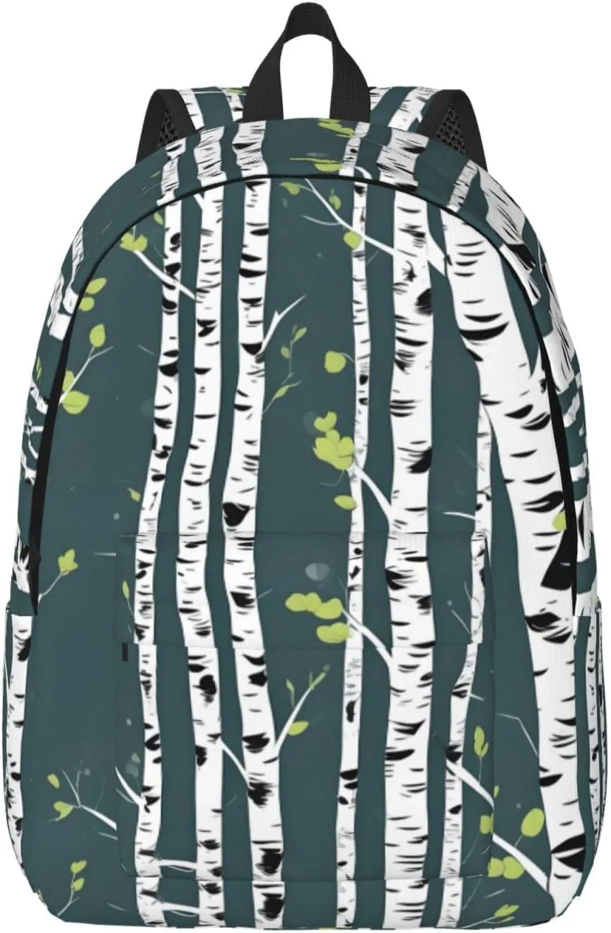 Beauty Birch Tree Durable Rucksack For Laptop,Excursion Backpack,Travel Notebook Carrier,Book Bags For Men Women