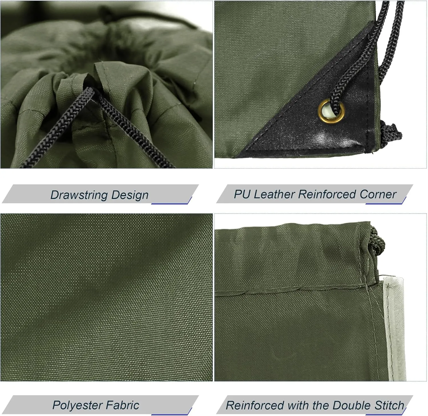 BeeGreen Drawstring Backpack Bags 20,30,50 Packs Reflective String Bags for Gym Sport Trip Cinch Sack DIY for Women Men