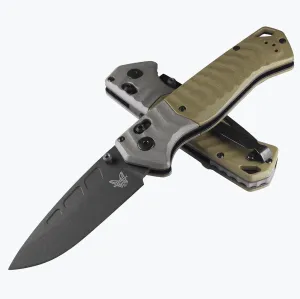 Benchmade - PSK Folding Knife with Gray & OD Green G10 Handle (593BK)