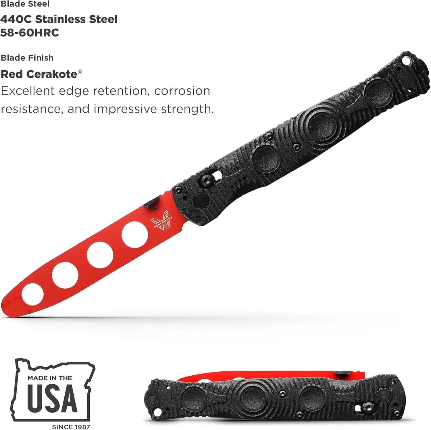 Benchmade SOCP Tactical Folder, Trainer Blade