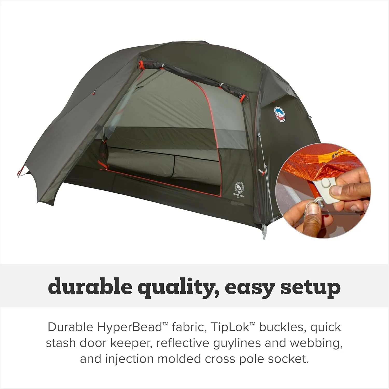 Big Agnes Copper Spur UL - Backpacking Tent for Camping, 3 Season, Ultralight, Waterproof, Anodized Poles