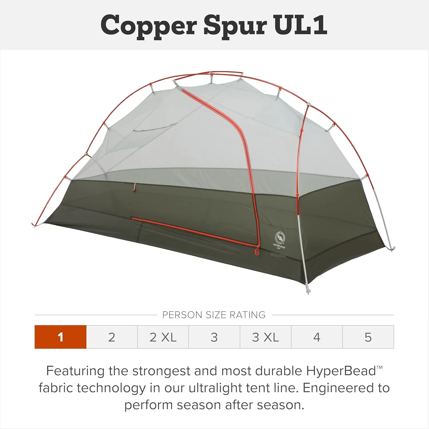 Big Agnes Copper Spur UL - Backpacking Tent for Camping, 3 Season, Ultralight, Waterproof, Anodized Poles