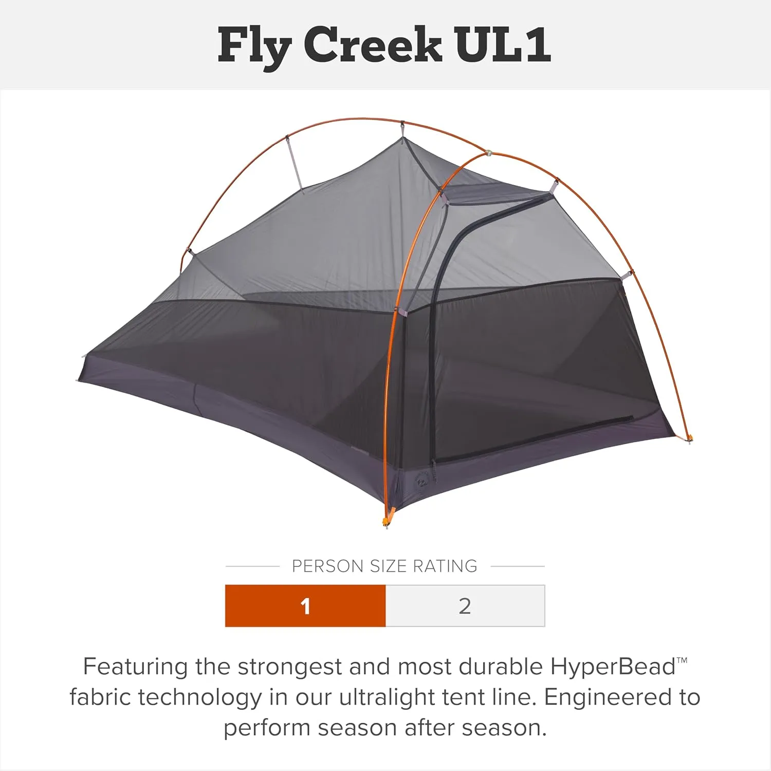 Big Agnes Fly Creek UL - Backpacking Tent for Camping, 3 Season, Ultralight, Waterproof