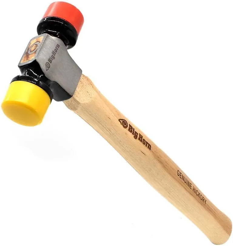 Big Horn 15129 12 Oz Hickory 2-Sided Soft Face Mallet