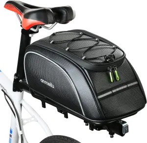 Bike Rack Bag Bicycle Bag Bike Trunk Bags Rear Rack Pack Carrier Pannier Storage Cargo Saddle Back Seat Luggage Pouch Mountain Road Fat Tire Commuter Electric Biking Travel Cycling Waterproof