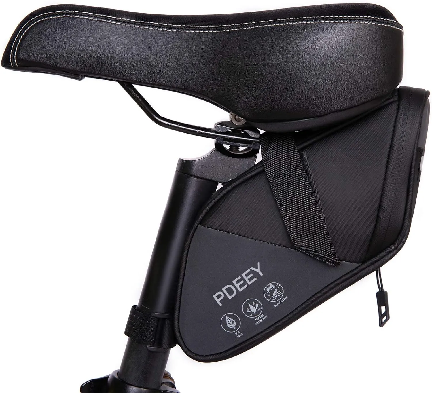 Bike Saddle Bag, Bicycle Under Seat Pouch, Cycling Wedge Pack for Mountain Road, Cycling Accessories Storage Velcro Pack Waterproof Durable Pouch for Mountain, Beach or Road Bikes