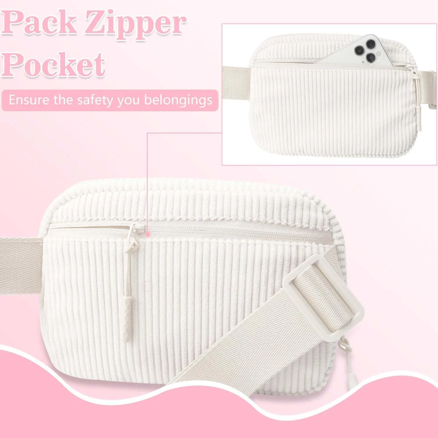 Birthday Gifts for Teenager Girls Kids - Personalized Belt Bag for Girls Women Fashion Waist Packs Trendy Travel Fanny Pack Crossbody Bags with with Initial Letter Patch Cute Stuff S
