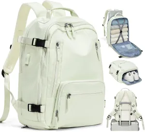 BJLFS Travel Backpack for Women,Carry on Backpack Flight Approved,Casual Daypacks Cabin Bagage,Hiking Backpack Lightweight Rucksack (upgrade, Mint Green)
