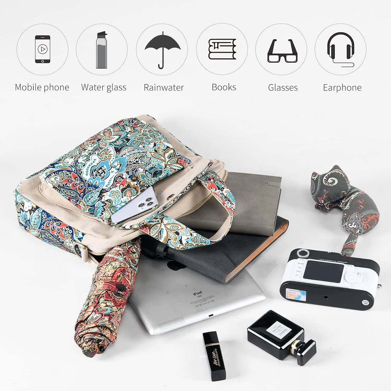 Black Butterfly Premium Canvas Shoulder Bag, Top Handle for Women, Lightweight Handbag, Small Style Crossbody