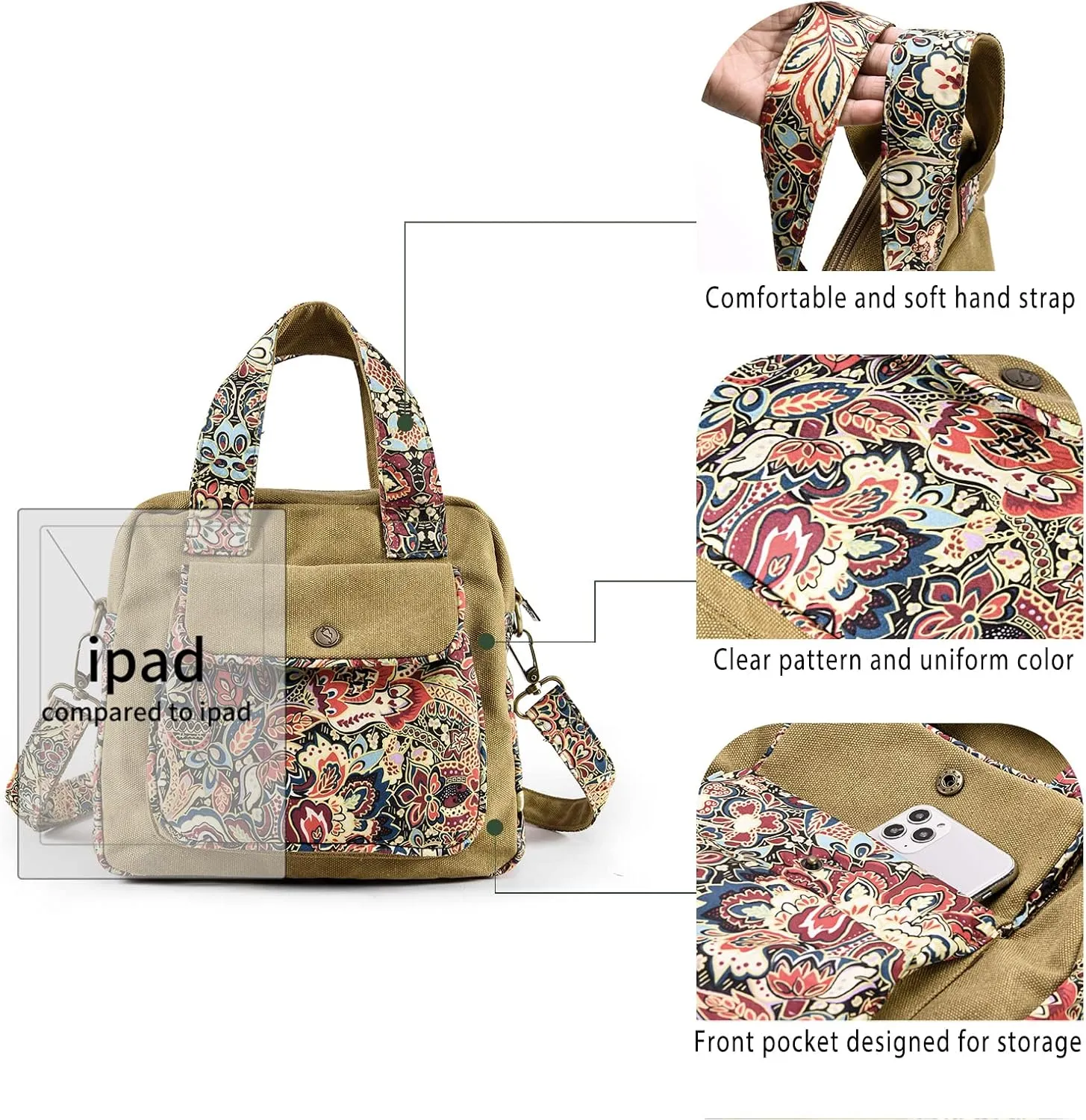 Black Butterfly Premium Canvas Shoulder Bag, Top Handle for Women, Lightweight Handbag, Small Style Crossbody