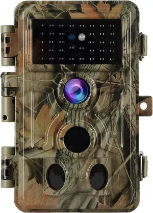 BLAZEVIDEO 32MP 1296P Game & Trail Camera 90ft Night Vision Motion Activated Waterproof Farm & Ranch Field Camera for Outdoor Deer Hunting Tracking & Backyard Surveillance