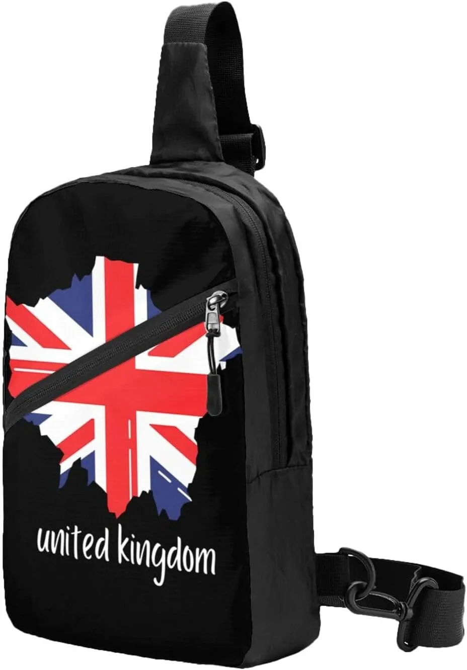 British England UK English Flag Crossbody Bag Portable Sling Bags Foldable Chest Daypack Reusable Sports Shoulder Backpack Diagonally Casual Rucksack Travel Bag