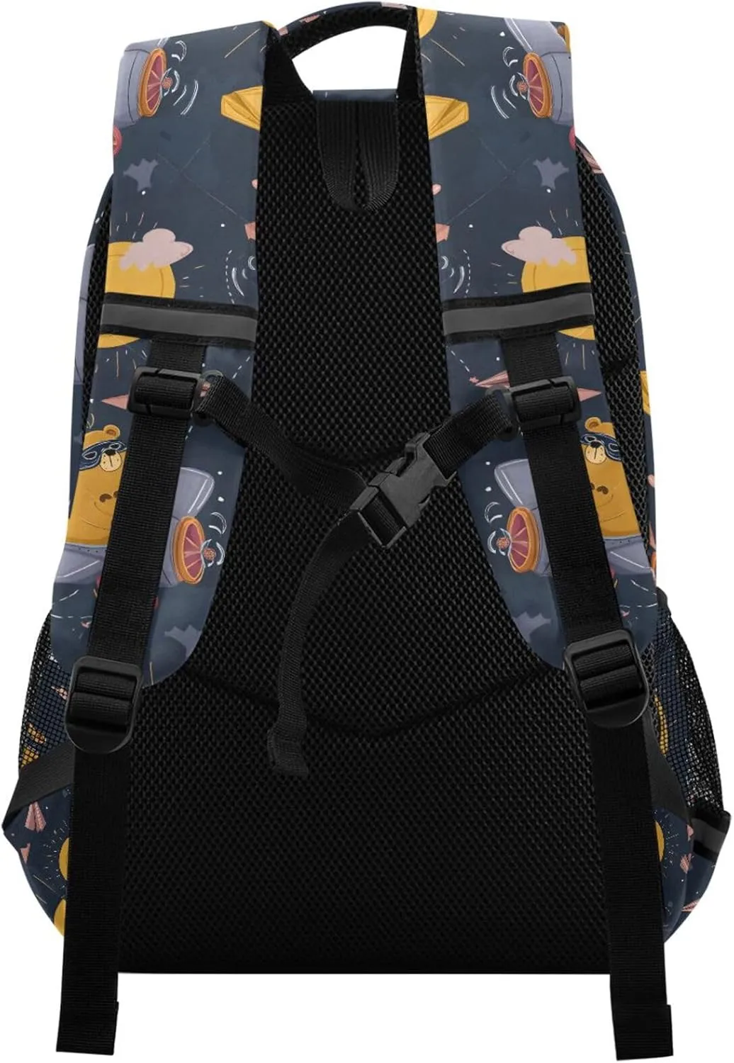 Brown Bear Flying Plane Sun Backpack for Girls Boys School Book Bag Kids Campus Daypack Lightweight Travel Back Pack