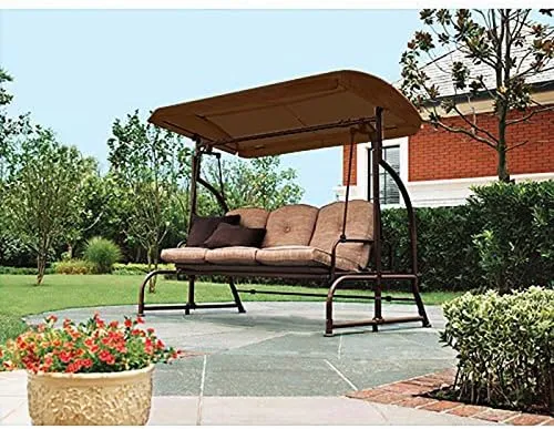 Brown Replacement Canopy Top Cover for Walmart's Sand Dune 3-Seater Swing