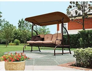 Brown Replacement Canopy Top Cover for Walmart's Sand Dune 3-Seater Swing