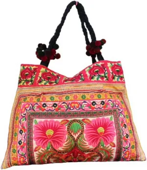 BTP! Hmong Shoulder Bag Hilltribe Large Tote Ethnic Purse Handbags Embroidered HMT19