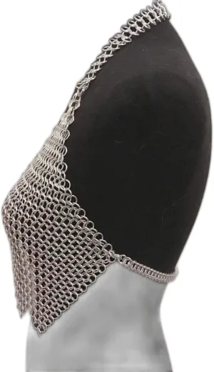 Butted Aluminium Chainmail Metal Top - Halter Armor Bra LARP Costume Halloween