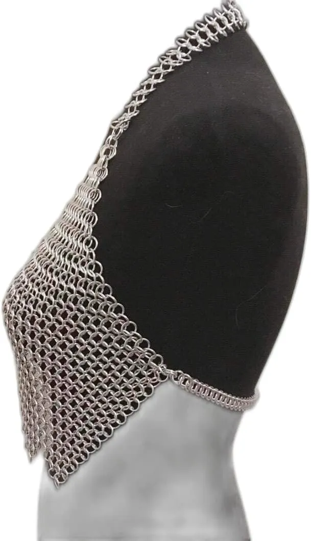 Butted Aluminium Chainmail Metal Top - Halter Armor Bra LARP Costume Halloween