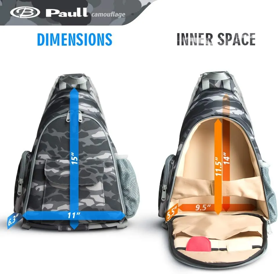 Camera Bag Waterproof Camera Sling Backpack with Rain Cover Outdoor Travel Backpack Camera Case for Laptop Canon Nikon Sony Pentax DSLR Cameras, Lens, Tripod and Accessories (Camouflage)