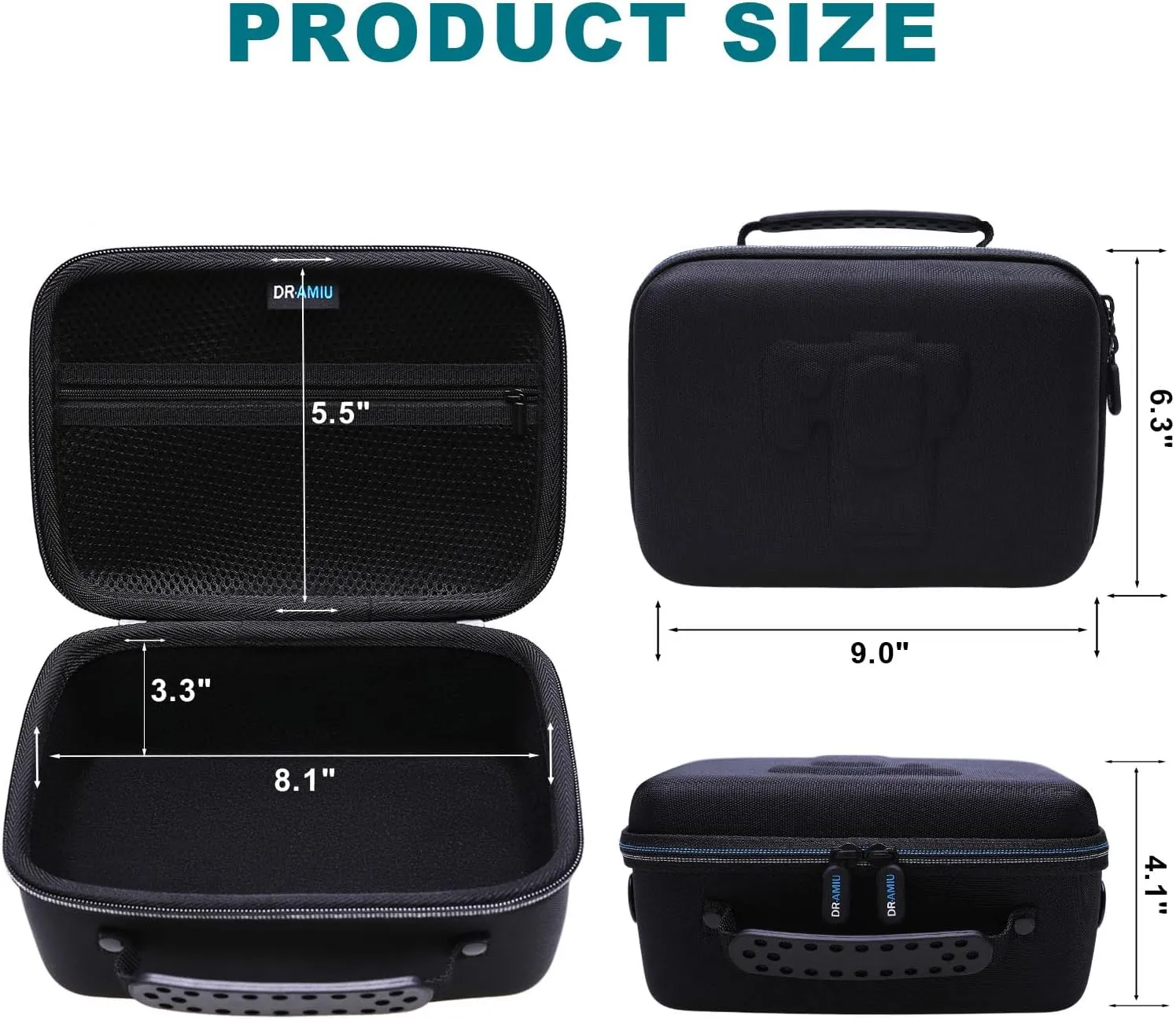 Camera Case Compatible with Canon EOS Rebel T7, R100, R50, R6 Mark II, R8, R5, R7, 90D, 5D Mark IV, Sony, Nikon Cameras, Lens, Tripod, with Shoulder Strap and 4 Dividers, Travel Black Camera Bag