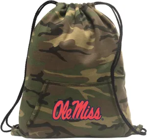 Camo Ole Miss Cinch Bag COOL Hoody Cinch Backpack