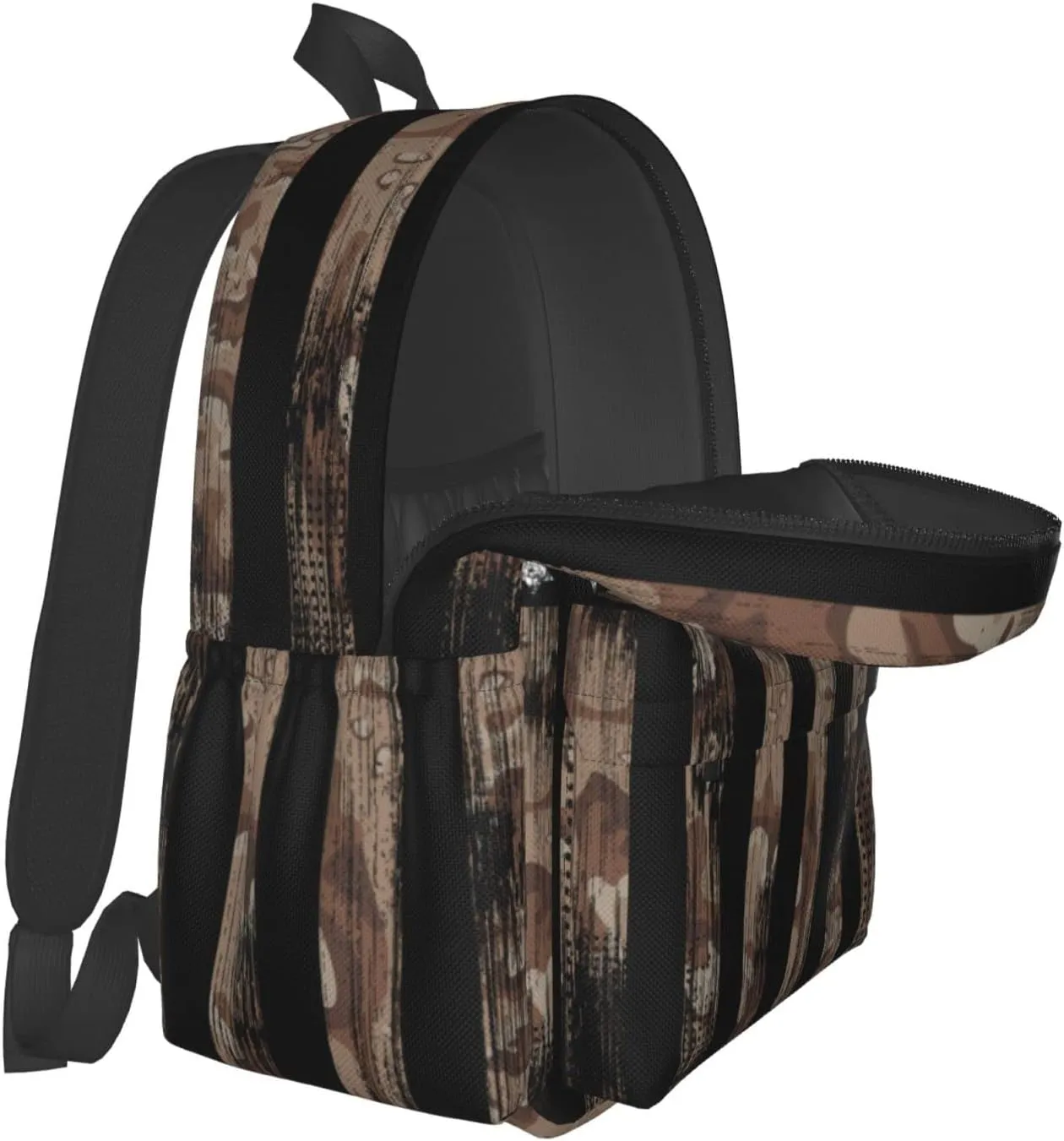 Camo Vintage American Flag Backpack Book Bags Lightweight Casual Laptop Backpacks Travel Daypack For Man Woman