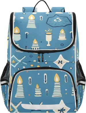 Candles School Backpack for Boys Girls, Elementary School Bookbag Travel Bag Daypack for Students