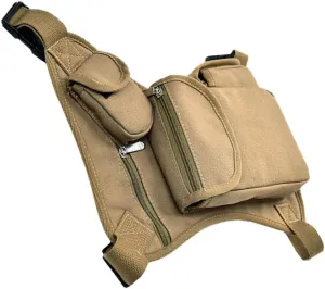Canvas Thigh Bag for Cycling and Outdoor Activities Multifunctional Waist and Leg Pack for Camping Motorcycle Riding and Hiking
