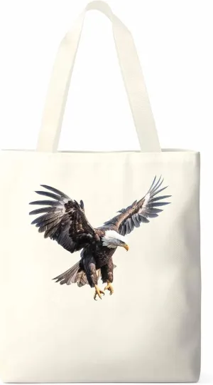 Canvas Tote Bag, Animals Eagles Print patterned Canvas Tote Handbags for Women Shoulder Bag,