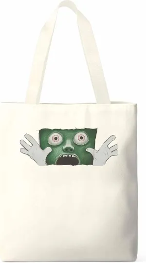 Canvas Tote Bag, Cartoon Feats Eyes Print patterned Canvas Tote Handbags for Women Shoulder Bag,