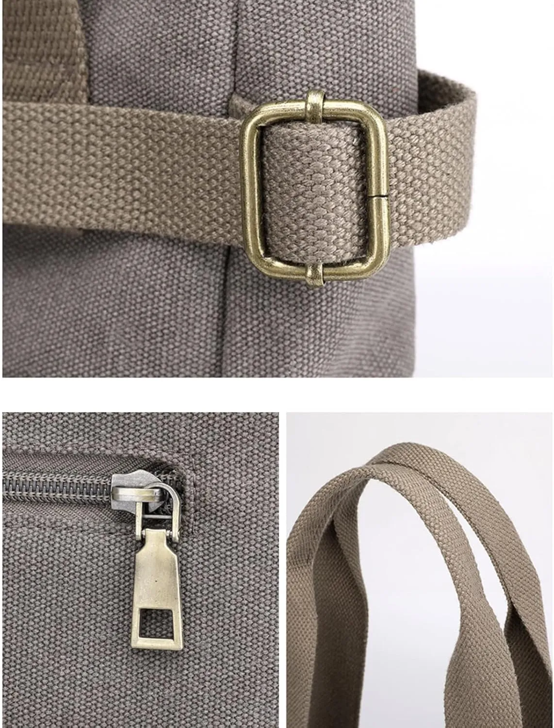 Canvas Tote Bag for Women With Pockets,Large Canvas Tote Bag With Zipper And Compartments Crossbody Work Tote Bag Fall Shoulder Bag Satchel Hobo Bag Messenger Bag For Everyday Shopping Travel (A)