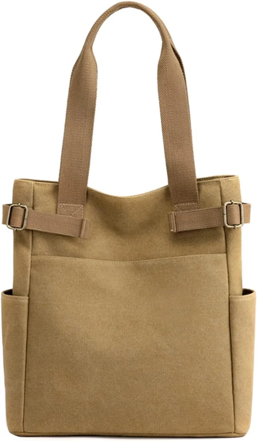 Canvas Tote Bag for Women With Pockets,Large Canvas Tote Bag With Zipper And Compartments Crossbody Work Tote Bag Fall Shoulder Bag Satchel Hobo Bag Messenger Bag For Everyday Shopping Travel (A)