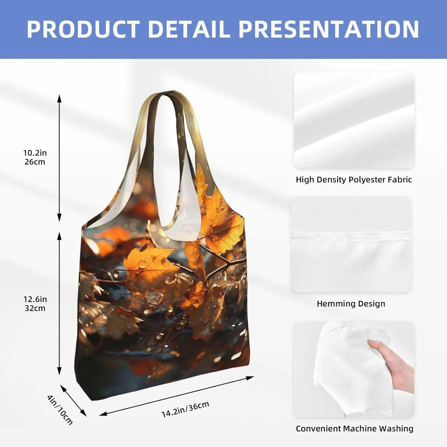 Canvas Tote Bag Lightweight Reusable Grocery Shopping Bag Big Eyed Dog Handbag for Women Men