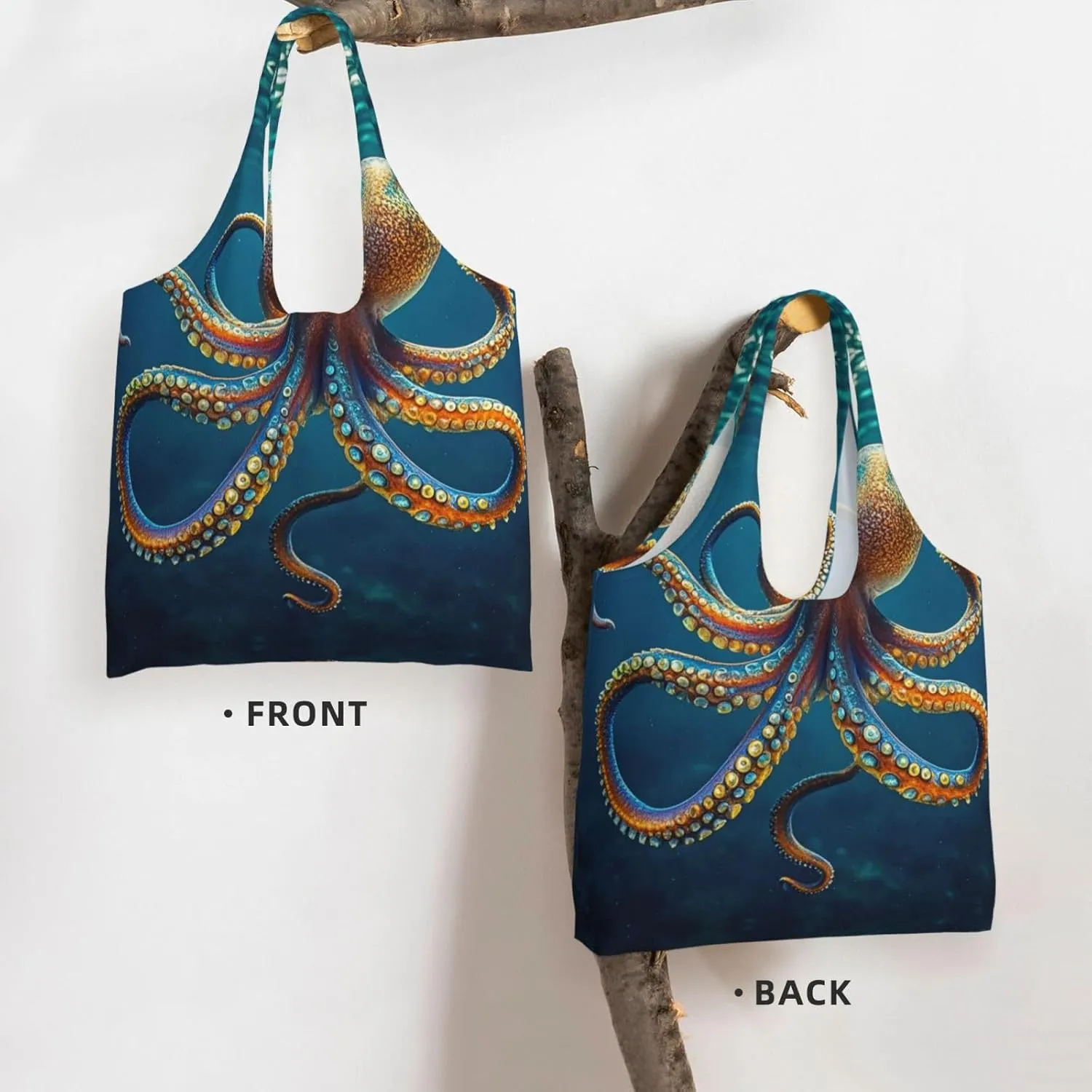 Canvas Tote Bag Lightweight Reusable Grocery Shopping Bag Golden Retriever dogs puppies pets Handbag for Women Men