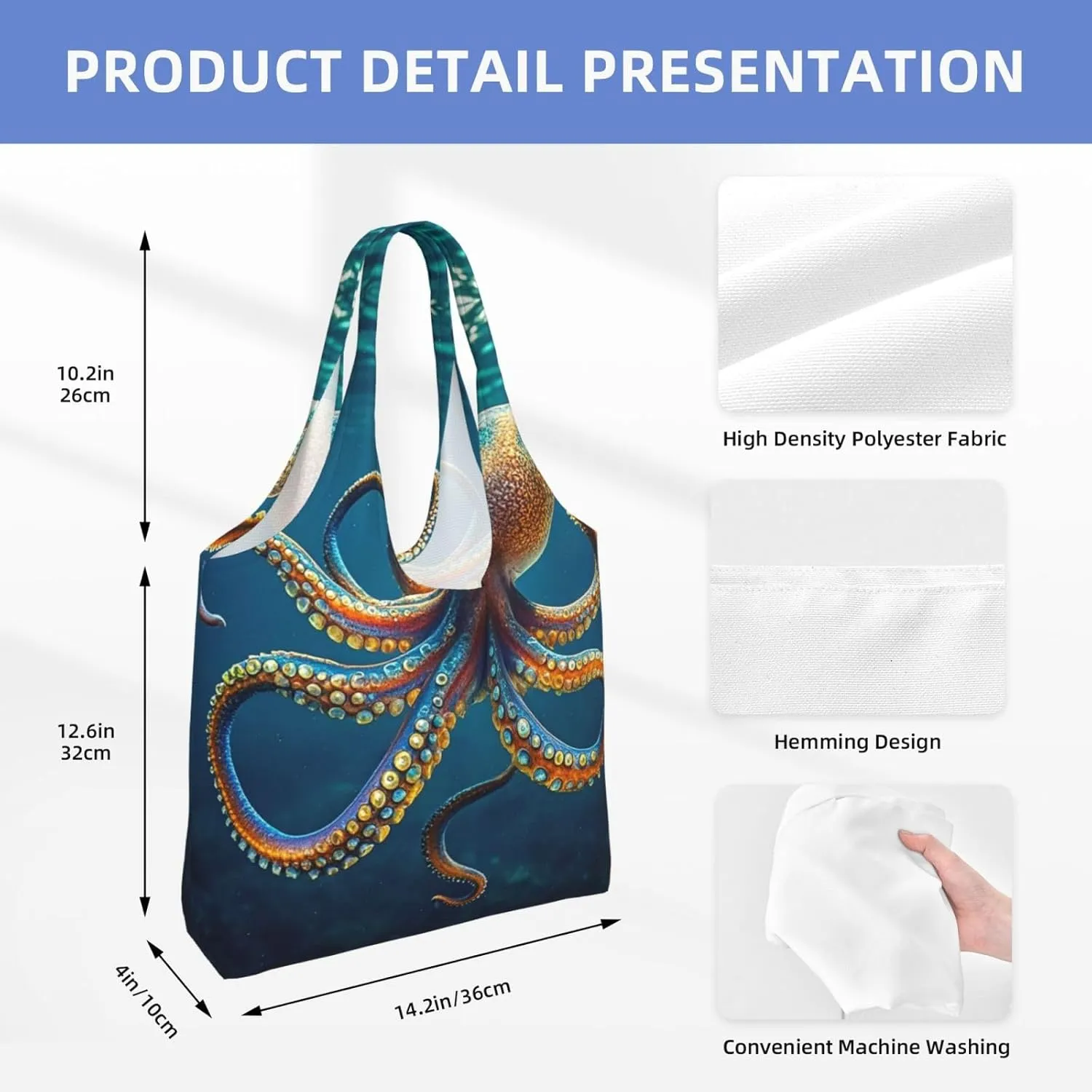 Canvas Tote Bag Lightweight Reusable Grocery Shopping Bag Golden Retriever dogs puppies pets Handbag for Women Men