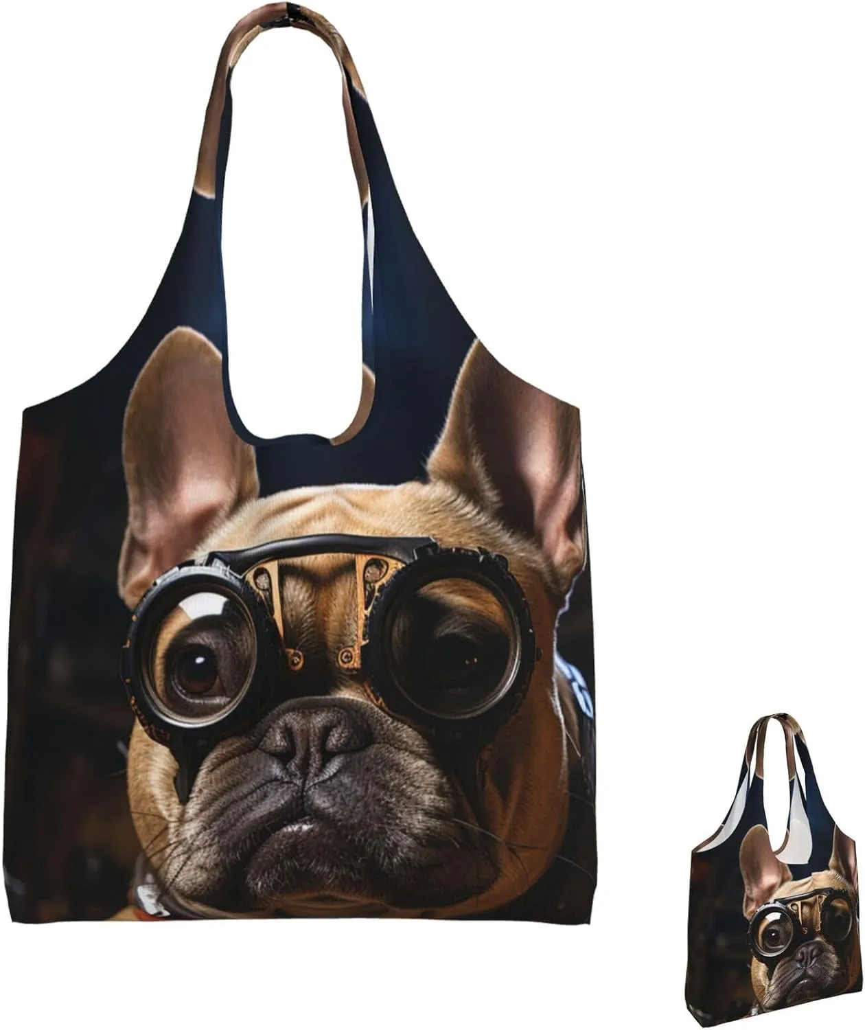 Canvas Tote Bag Lightweight Reusable Grocery Shopping Bag Golden Retriever Sunflower Handbag for Women Men