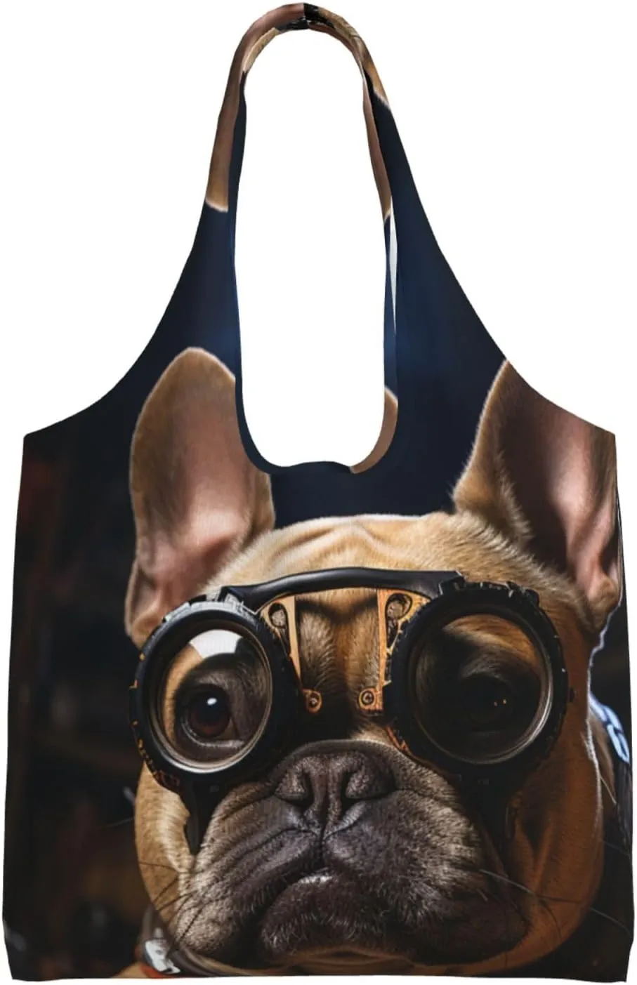 Canvas Tote Bag Lightweight Reusable Grocery Shopping Bag Golden Retriever Sunflower Handbag for Women Men