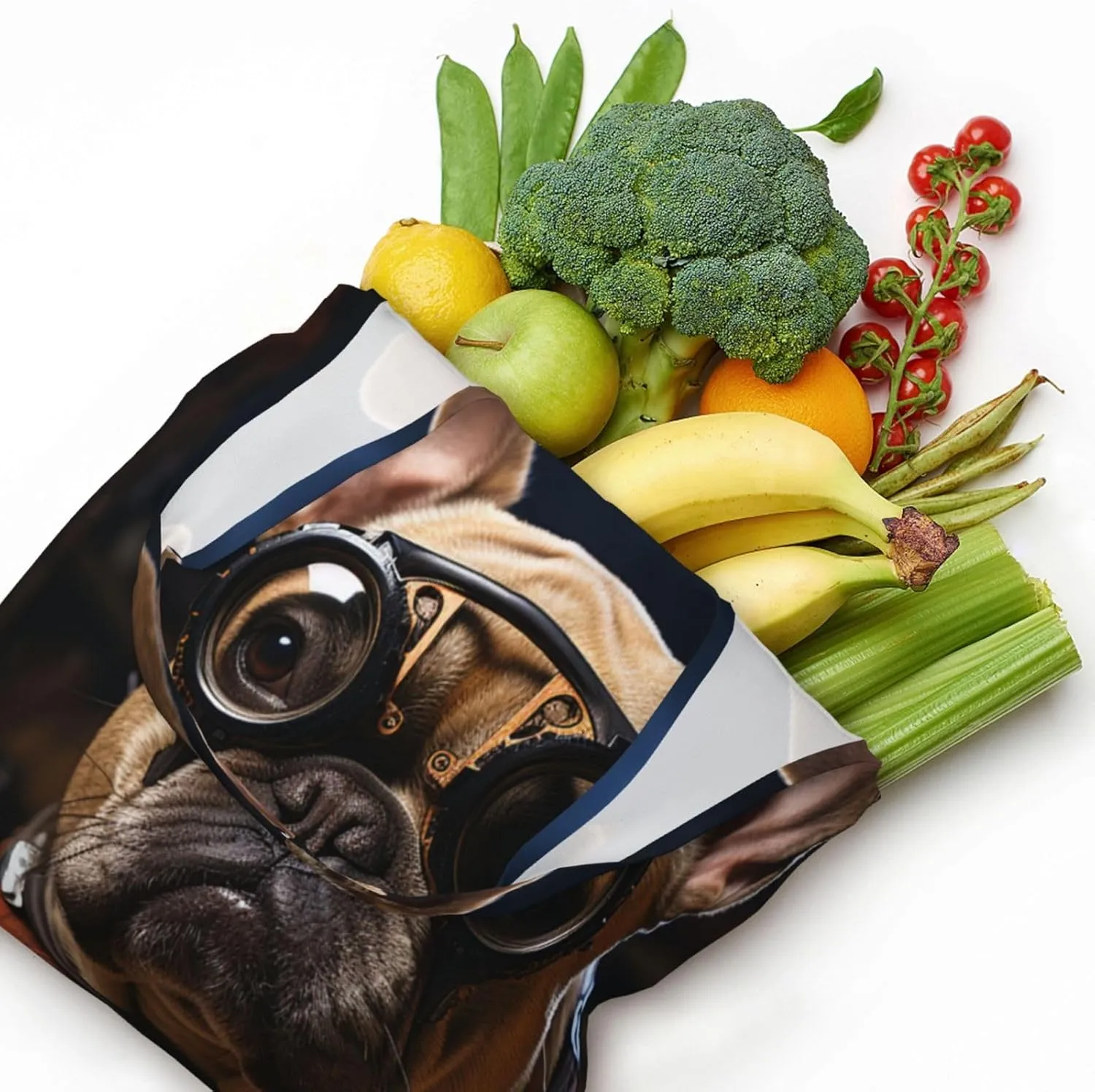 Canvas Tote Bag Lightweight Reusable Grocery Shopping Bag Golden Retriever Sunflower Handbag for Women Men