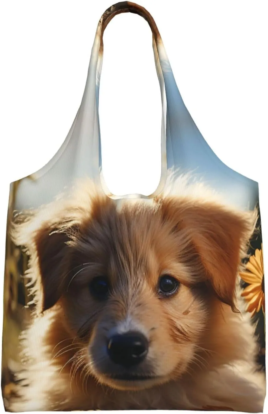 Canvas Tote Bag Lightweight Reusable Grocery Shopping Bag Rainbow Curve Handbag for Women Men