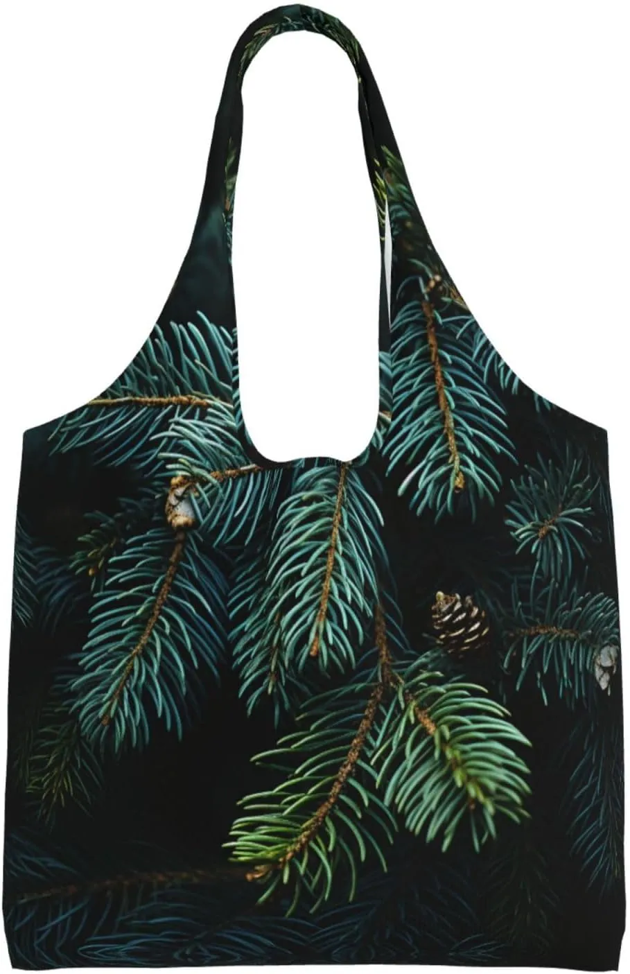 Canvas Tote Bag Lightweight Reusable Grocery Shopping Bag Rainbow Curve Handbag for Women Men