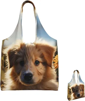 Canvas Tote Bag Lightweight Reusable Grocery Shopping Bag Rainbow Curve Handbag for Women Men