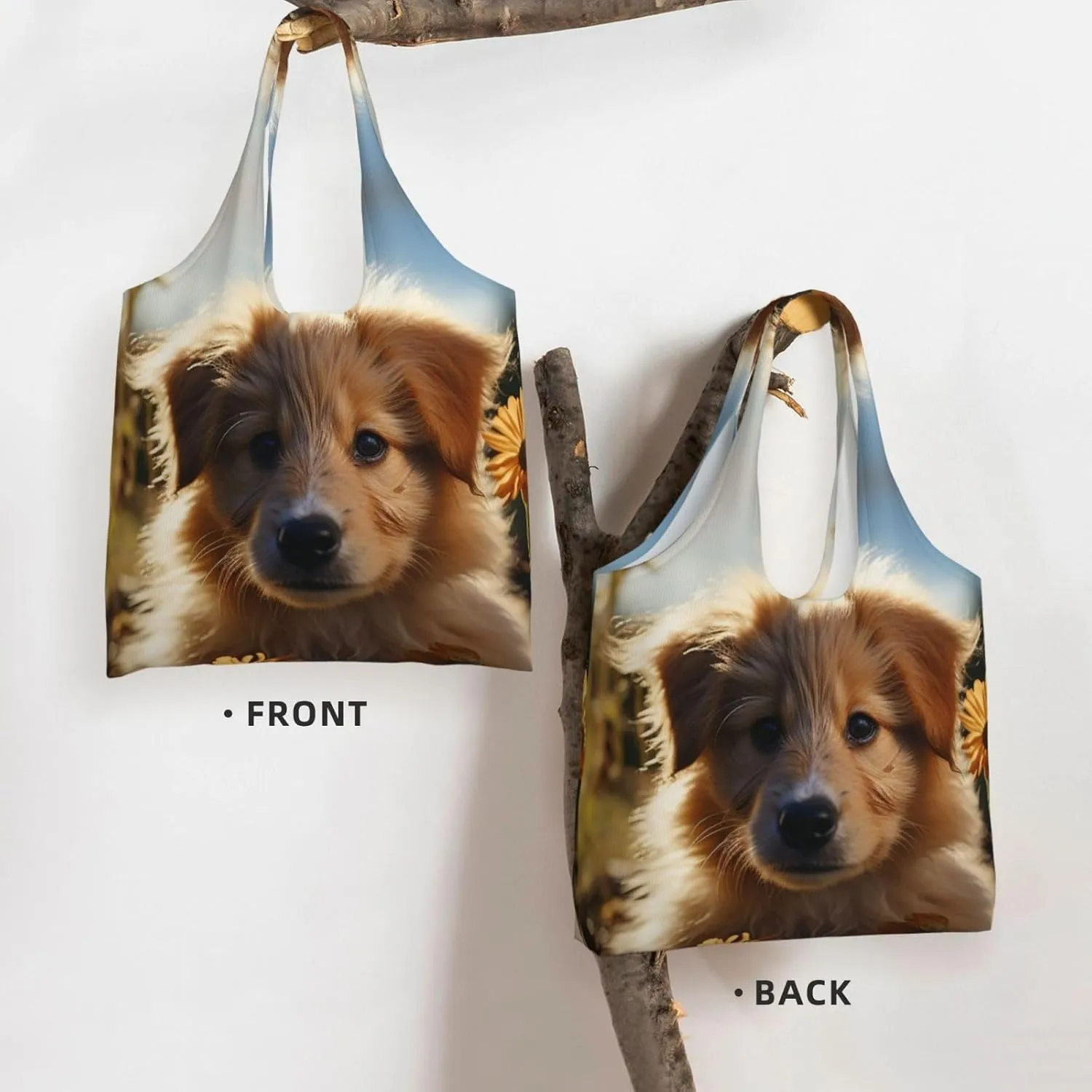 Canvas Tote Bag Lightweight Reusable Grocery Shopping Bag Rainbow Curve Handbag for Women Men