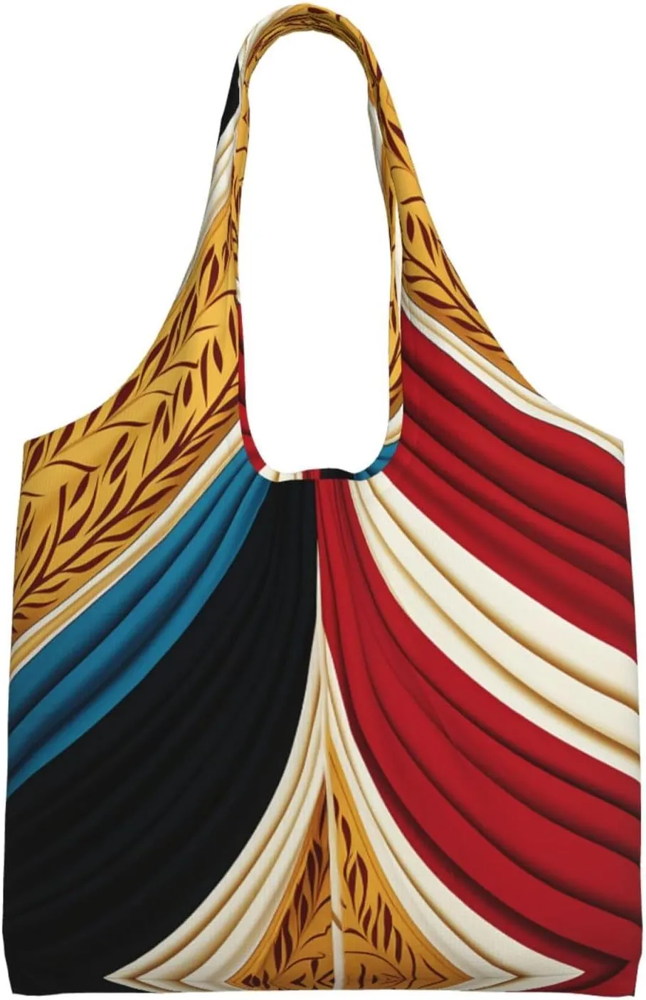 Canvas Tote Bag Lightweight Reusable Grocery Shopping Bag Waves Handbag for Women Men