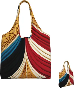 Canvas Tote Bag Lightweight Reusable Grocery Shopping Bag Waves Handbag for Women Men