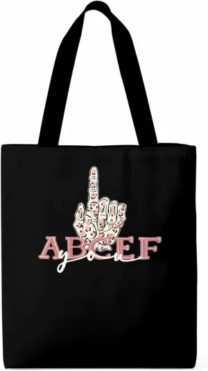 Canvas Tote Bag, Pink Hands Print patterned Canvas Tote Handbags for Women Shoulder Bag,