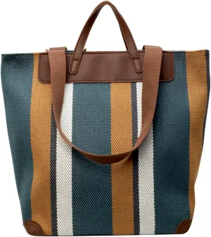 Canvas Tote Bag Tote Bag For Women Tote Bag With Zipper Work Bags For Women Casual Stripes Handbags For Women