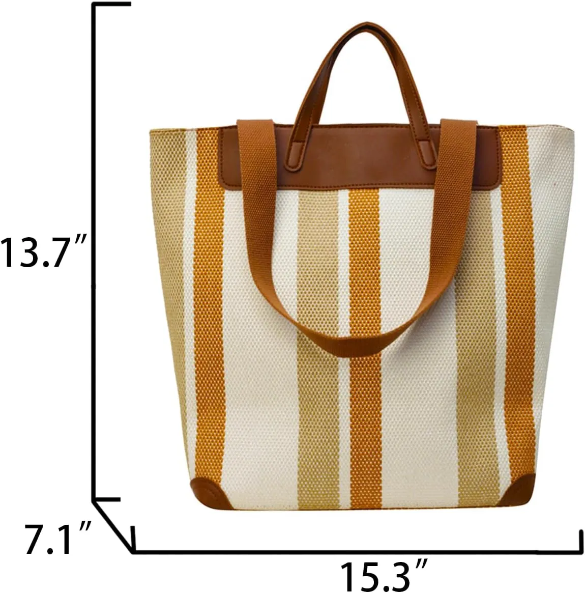 Canvas Tote Bag Tote Bag For Women Tote Bag With Zipper Work Bags For Women Casual Stripes Handbags For Women