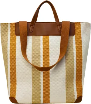 Canvas Tote Bag Tote Bag For Women Tote Bag With Zipper Work Bags For Women Casual Stripes Handbags For Women