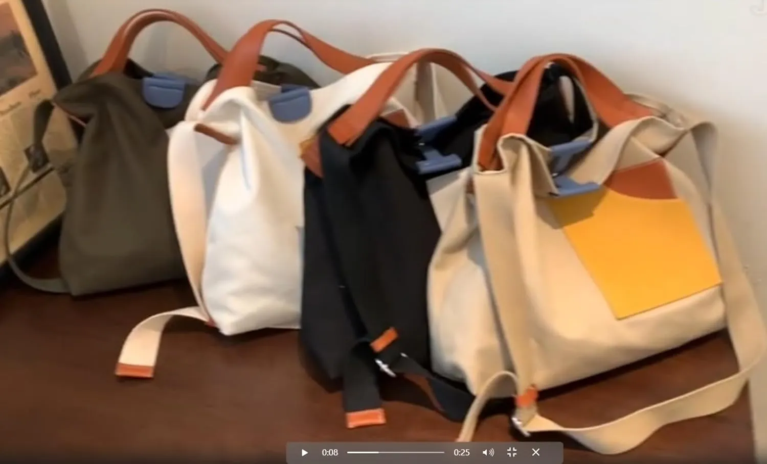 Canvas Tote Bag Women Messenger Crossbody Large Capacity Daily Work Casual Handles Pockets Handbags
